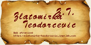 Zlatomirka Teodorčević vizit kartica